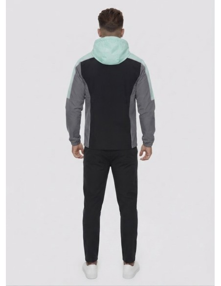 Ensemble Jogging Tricolore Noir Menthe Homme | Zerda