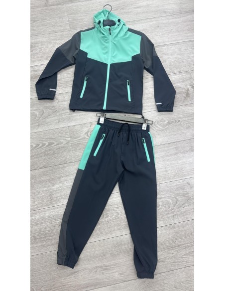 Ensemble Jogging Tech Vert Menthe Enfant | Zerda