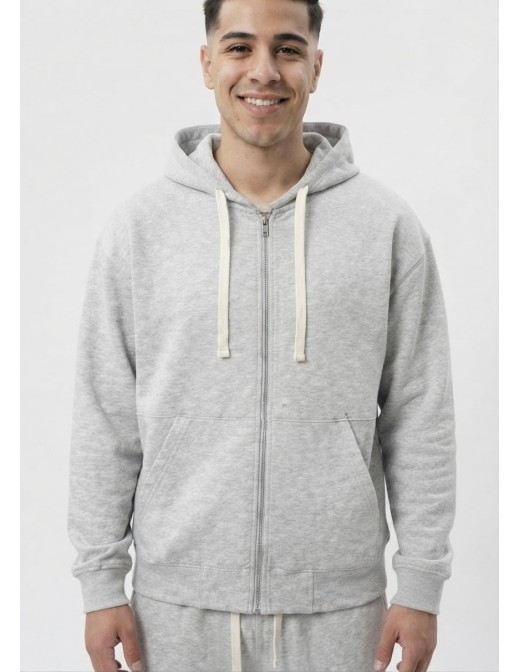 Ensemble Jogging Gris Cordons Blancs | Zerda 2