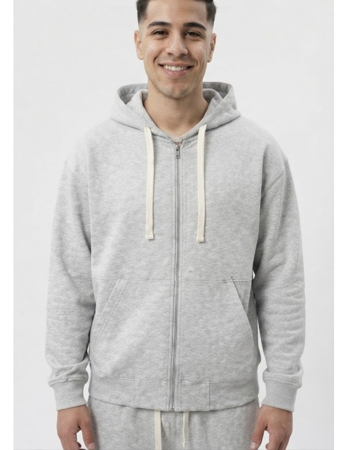 Ensemble Jogging Gris Cordons Blancs | Zerda