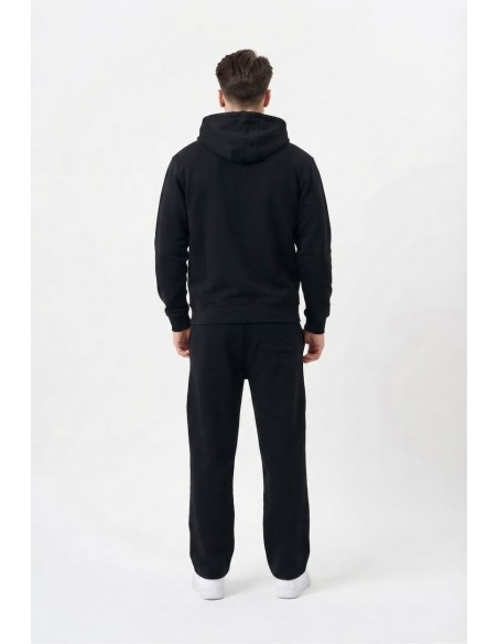 Ensemble Jogging Noir Cordons Blancs | Zerda