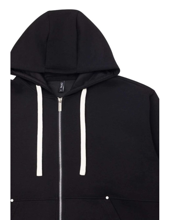Ensemble Jogging Noir Cordons Blancs | Zerda