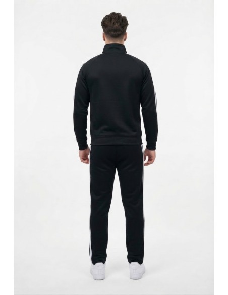 Ensemble Jogging Noir Bandes Blanches | Zerda
