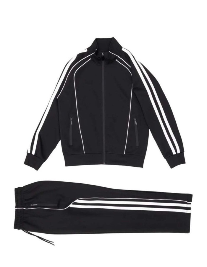 Ensemble Jogging Noir Bandes Blanches | Zerda
