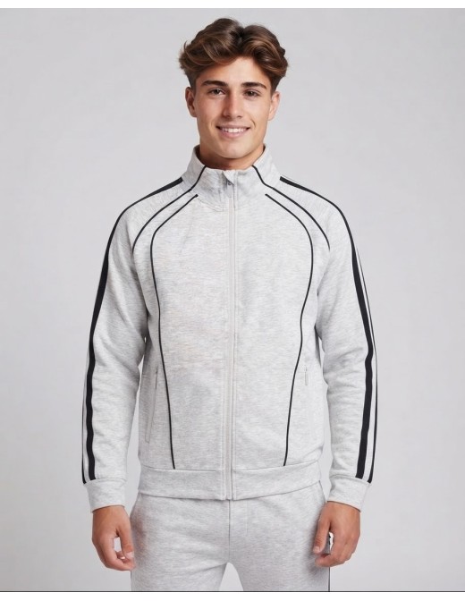Ensemble Jogging Gris Bandes Noires | Zerda 2