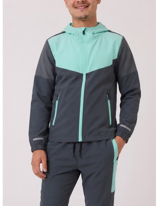 Ensemble Jogging Tech Vert Menthe Homme | Zerda 2