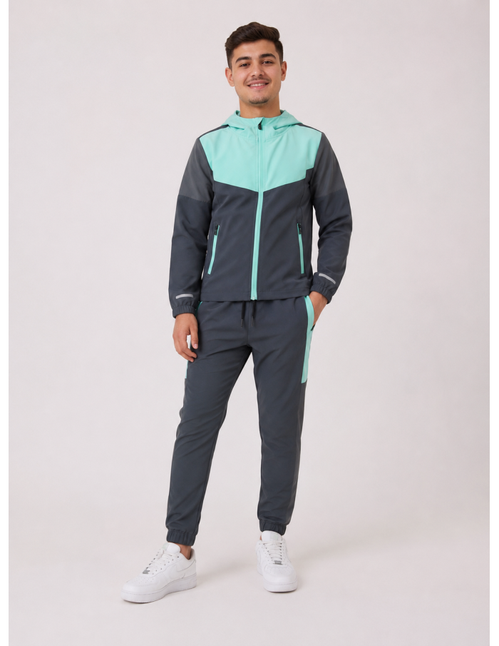 Ensemble Jogging Tech Vert Menthe Homme | Zerda