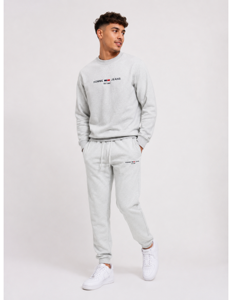 Pull Sweat-shirt Gris Homme Jeans | Zerda