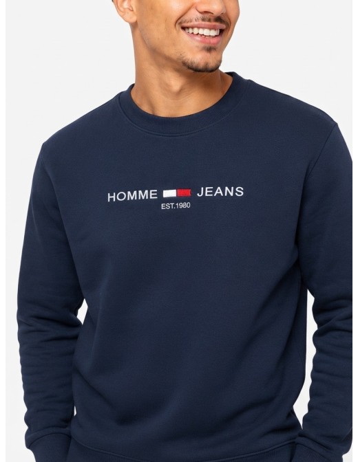 Pull Sweat-shirt Bleu Marine Homme Jeans | Zerda 2