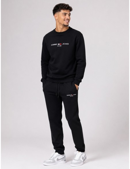 Pull Sweat-shirt Noir Homme Jeans | Zerda