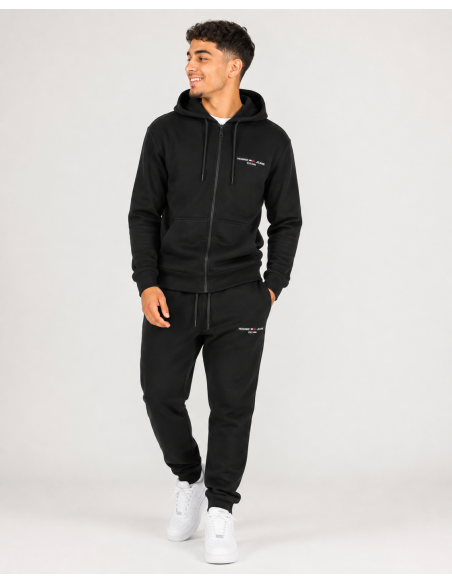 Sweat à Capuche Noir Homme Jeans | Zerda