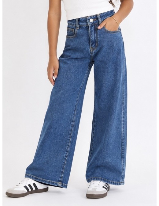 Jean Large Bleu Fille | Zerda