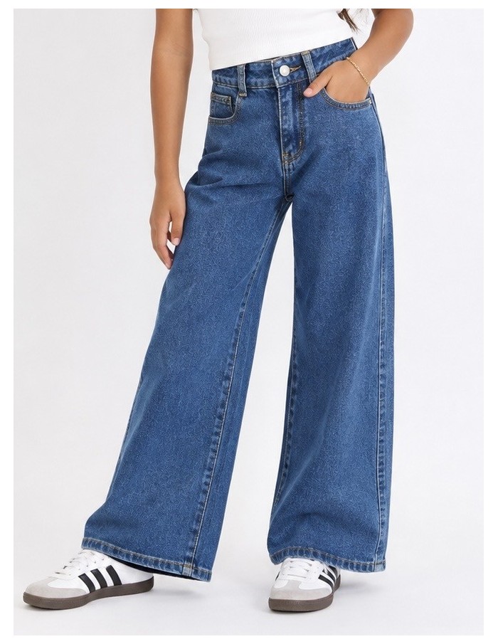Jean Large Bleu Fille | Zerda