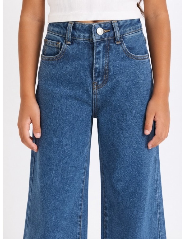 Jean Large Bleu Fille | Zerda