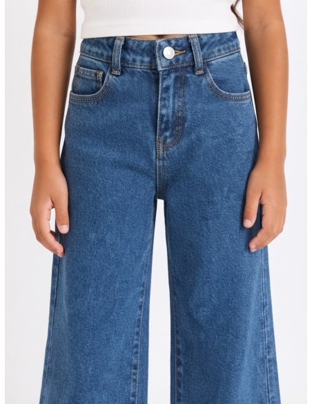 Jean Large Bleu Fille | Zerda