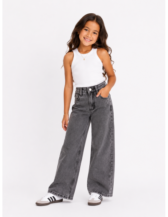 Jean Large Gris Fille | Zerda