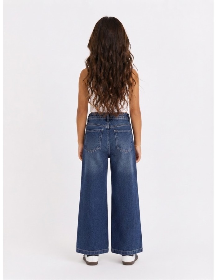 Jean Brut Croisé Asymétrique Fille | Zerda