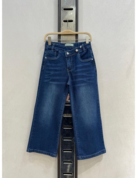 Jean Brut Croisé Asymétrique Fille | Zerda
