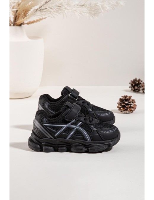 Sneakers Running Noires Enfant | Zerda 2