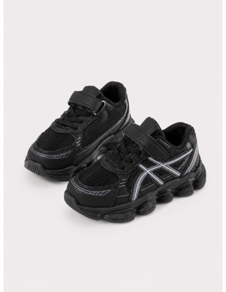 Sneakers Running Noires Enfant | Zerda