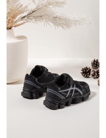 Sneakers Running Noires Enfant | Zerda