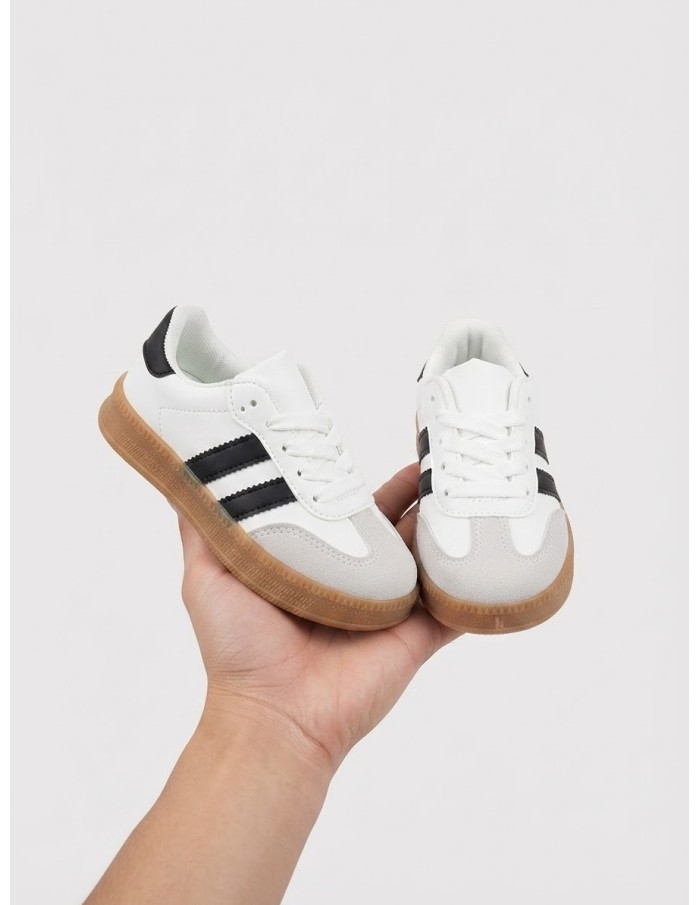 Sneakers Baskets Rétro Blanches Enfant | Zerda Boutique