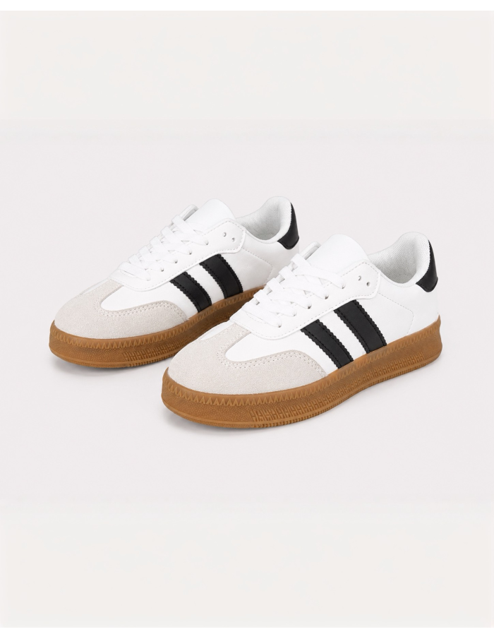 Sneakers Baskets Rétro Blanches Enfant | Zerda Boutique