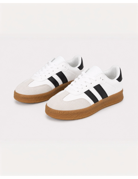 Sneakers Baskets Rétro Blanches Enfant | Zerda Boutique