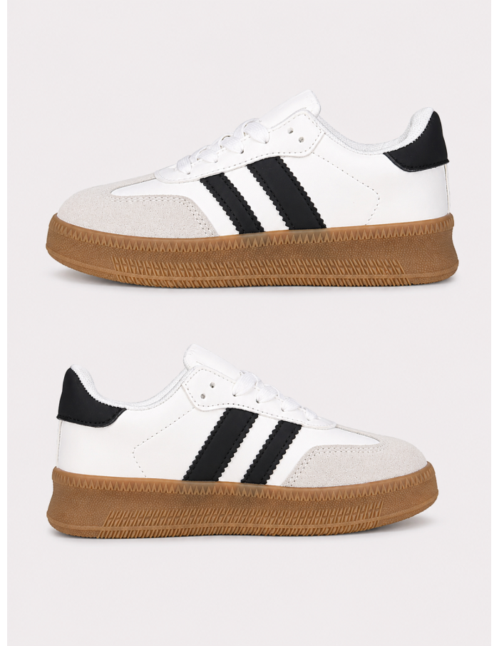 Sneakers Baskets Rétro Blanches Enfant | Zerda Boutique
