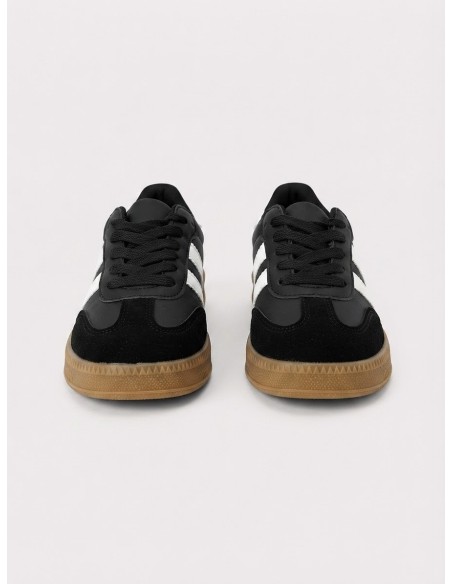 Sneakers Rétro Noires Enfant | Zerda
