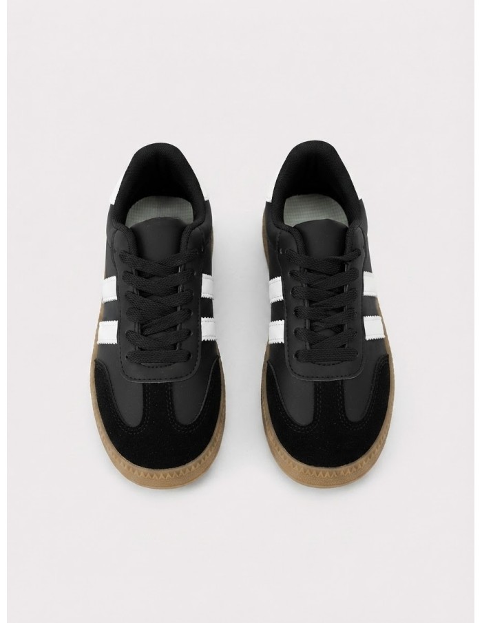 Sneakers Rétro Noires Enfant | Zerda