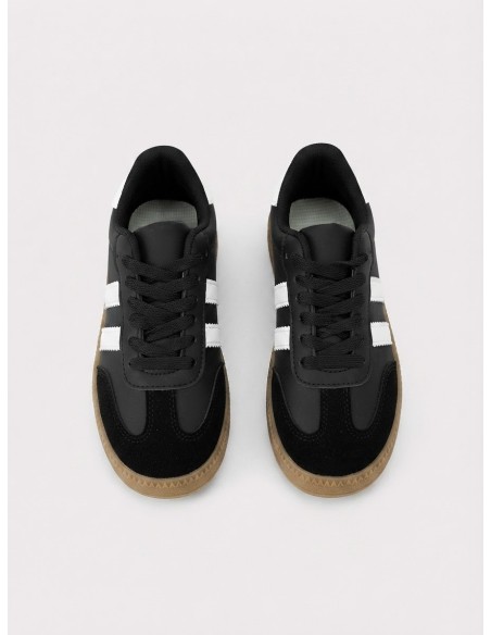 Sneakers Rétro Noires Enfant | Zerda