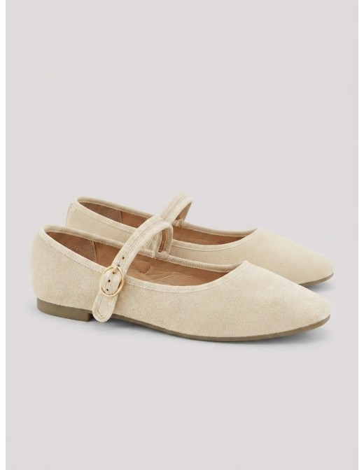 Ballerines Mary Jane Beige Clair Femme | Zerda