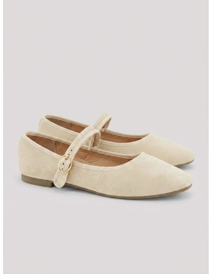Ballerines Mary Jane Beige Clair Femme | Zerda