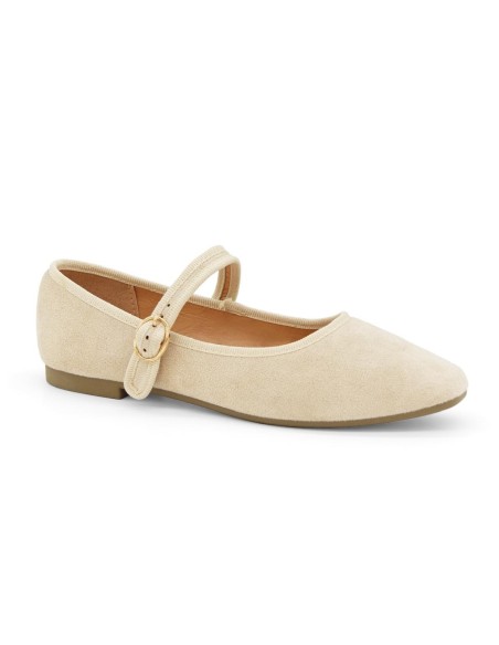Ballerines Mary Jane Beige Clair Femme | Zerda