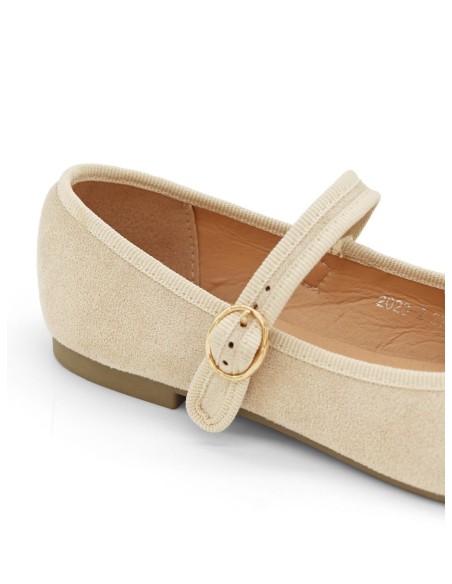 Ballerines Mary Jane Beige Clair Femme | Zerda