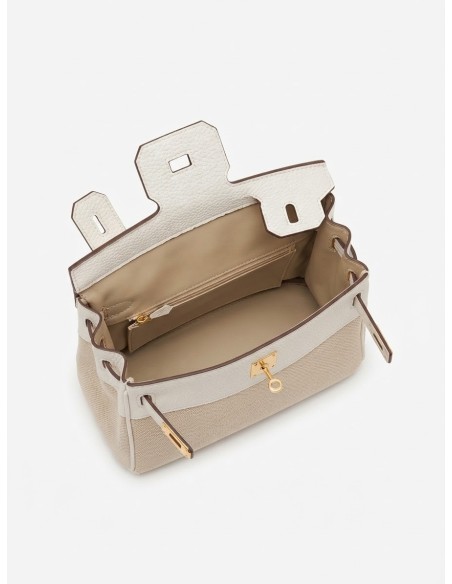 Sac Cadenas Blanc Bicolore Femme | Zerda