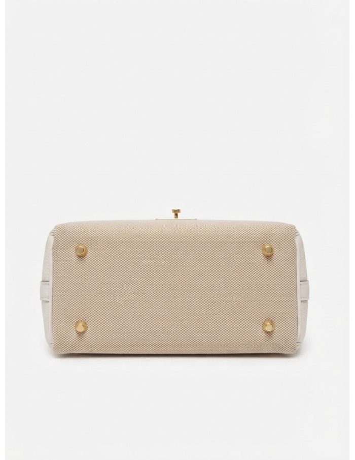 Sac Cadenas Blanc Bicolore Femme | Zerda