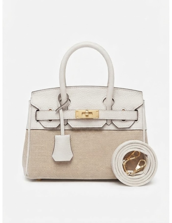 Sac Cadenas Blanc Bicolore Femme | Zerda