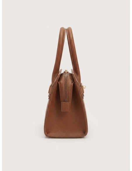 Mini Sac Cadenas Marron Femme | Zerda