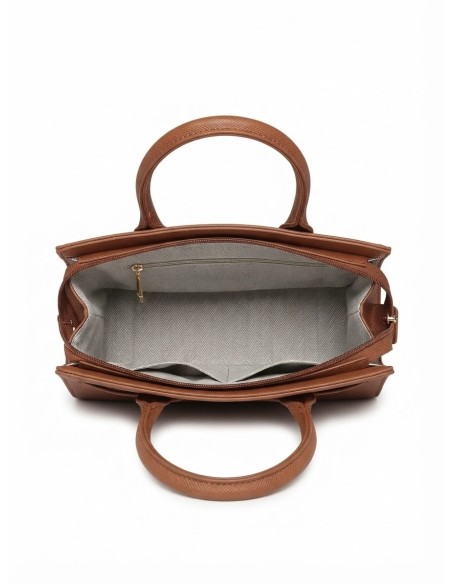 Mini Sac Cadenas Marron Femme | Zerda