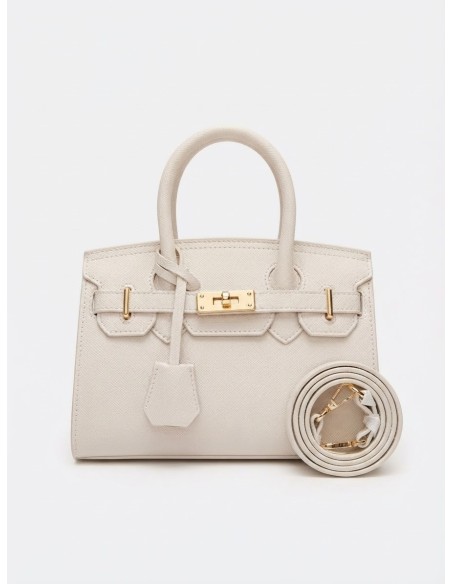 Mini Sac Cadenas Blanc Femme | Zerda
