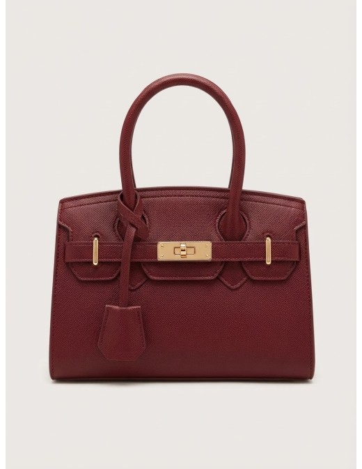 Mini Sac Cadenas Bordeaux Femme | Zerda