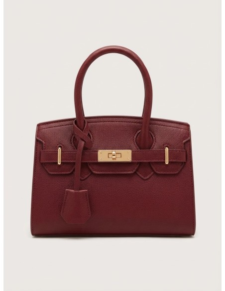 Mini Sac Cadenas Bordeaux Femme | Zerda