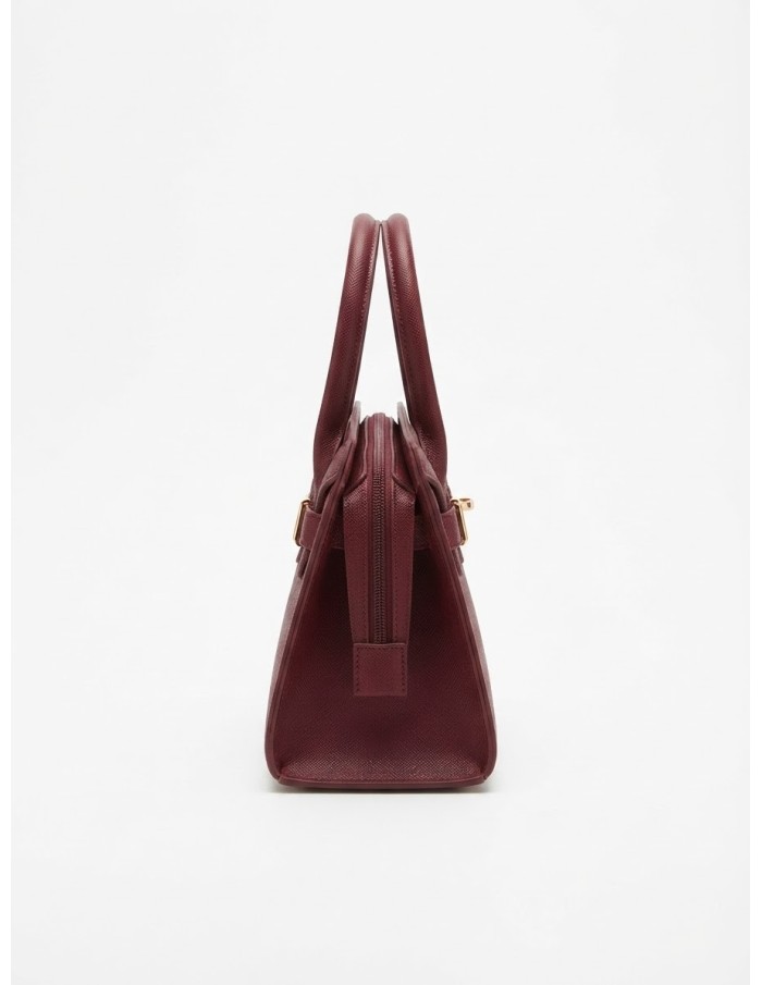 Mini Sac Cadenas Bordeaux Femme | Zerda