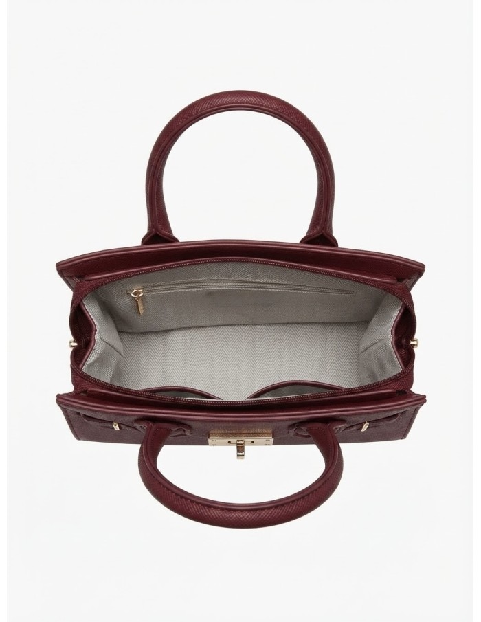 Mini Sac Cadenas Bordeaux Femme | Zerda
