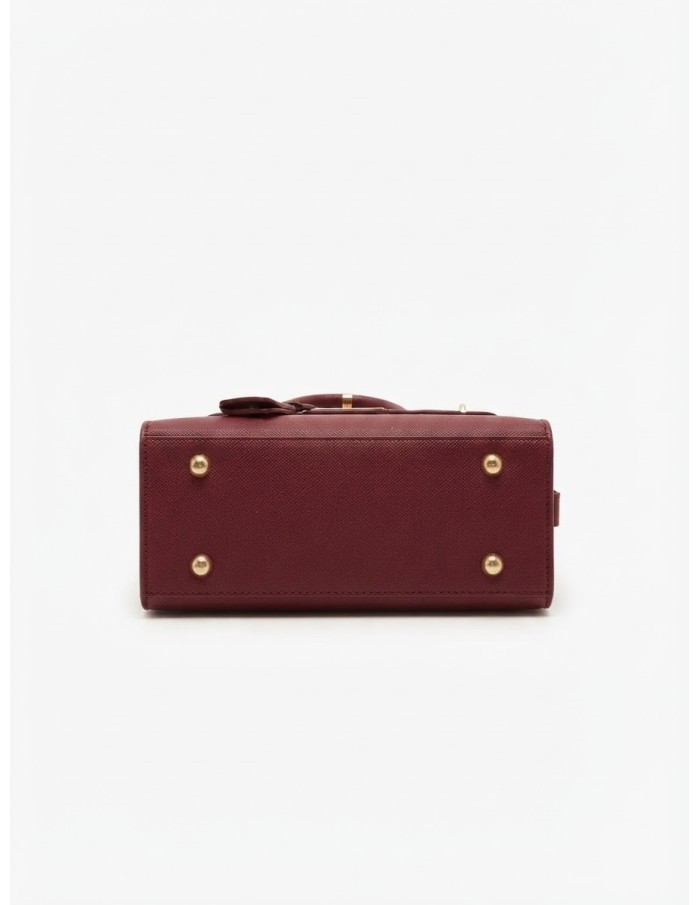 Mini Sac Cadenas Bordeaux Femme | Zerda