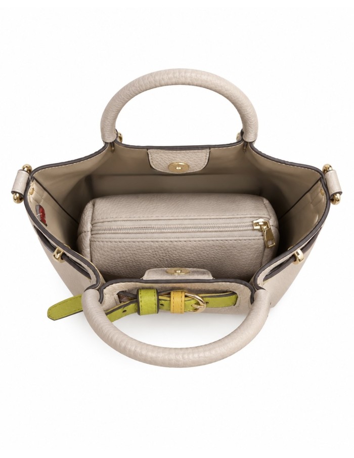 Sac Cabas Beige Ceinture Verte | Zerda