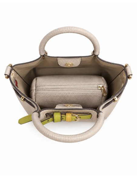 Sac Cabas Beige Ceinture Verte | Zerda