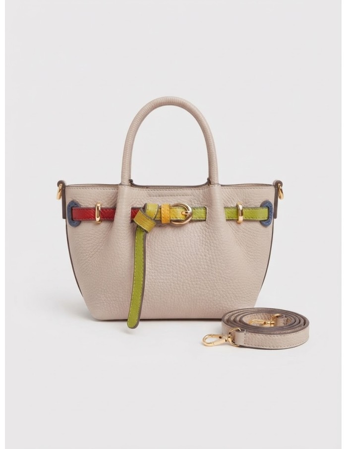 Sac Cabas Beige Ceinture Verte | Zerda